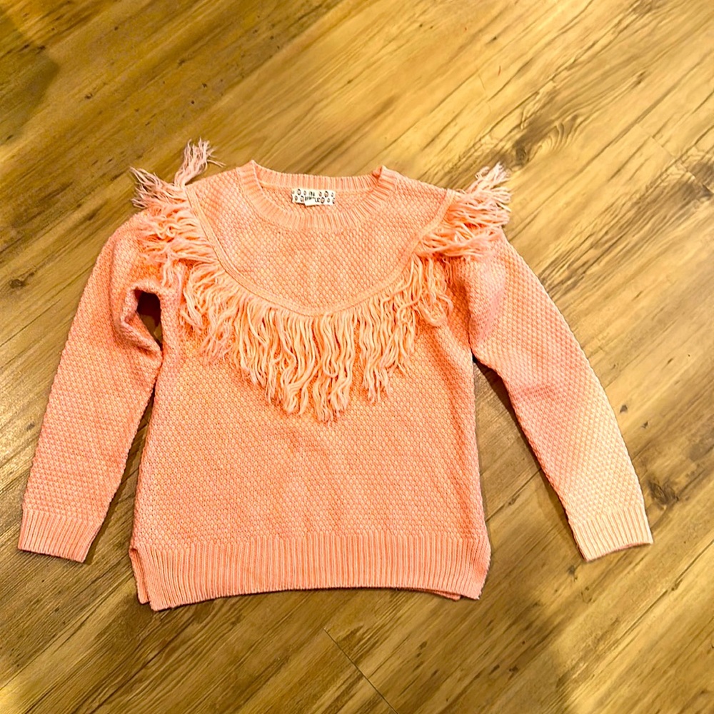 Pink republic fringe sweater.